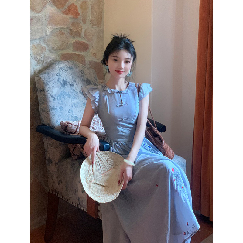 Đầm Babydoll Hoa Nhí Dáng Xoè Dài Taobao Order