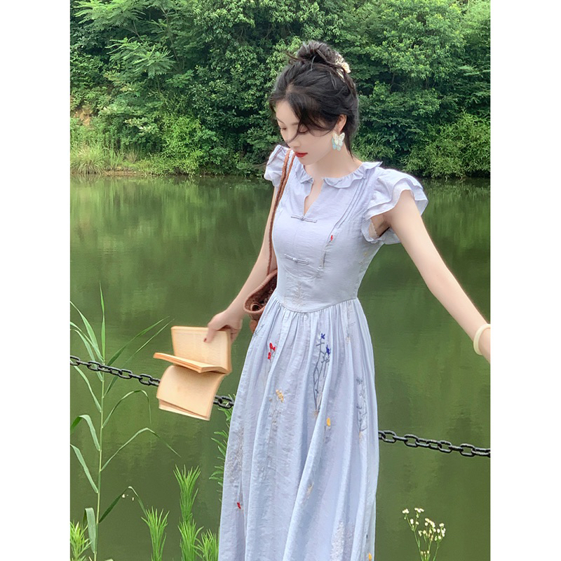 Đầm Babydoll Hoa Nhí Dáng Xoè Dài Taobao Order