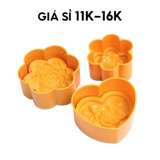 Khuôn xôi hình hoa hồng, hình trái tim (5750/5753/5752/5763) Việt Nhật đủ size làm xôi, bánh trung thu -Buôn rẻ 01406