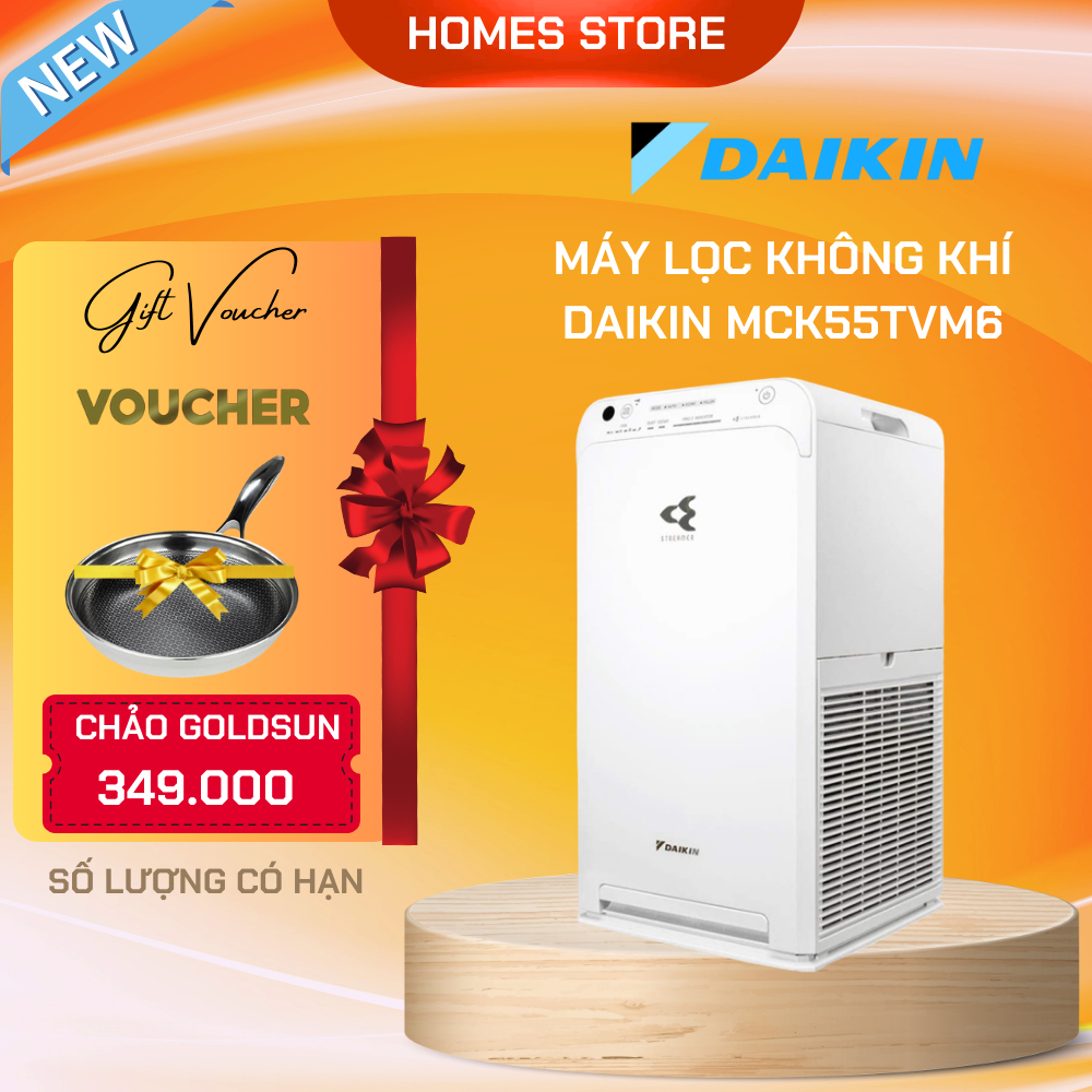 Máy Lọc Không Khí Tạo Ẩm Daikin MCK55TVM6 - Diện tích 41 m2, Công Nghệ Streamer - Hàng Chính Hãng