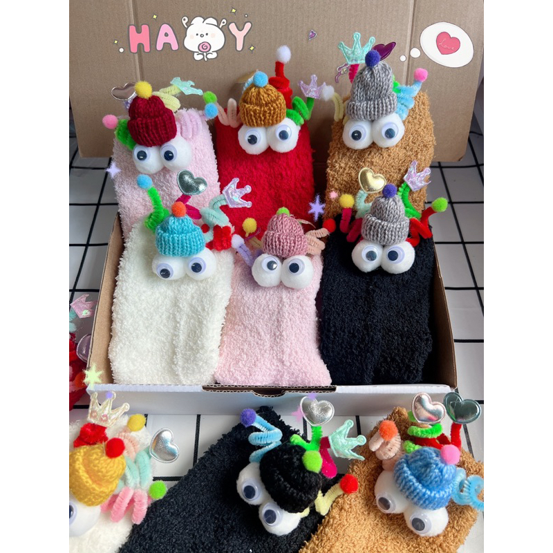 Tất len lông ngộ nghĩnh party dành cho bạn thân,crush