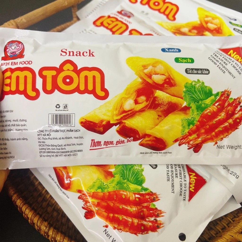 Bim bim snack Nem Tôm ngon ngon