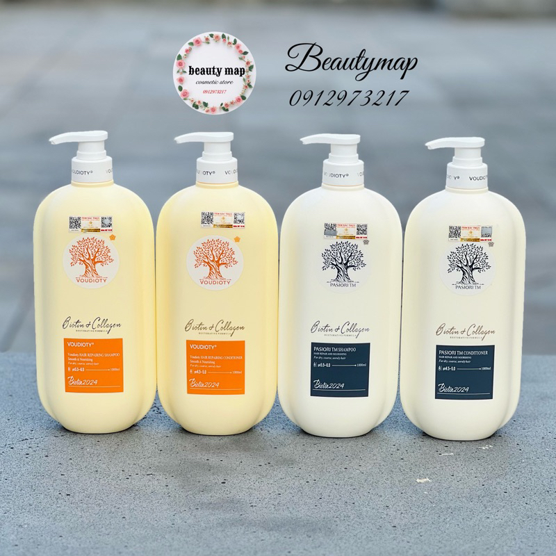 Gội xả Biotin & Collagen Voudioty 1000ml