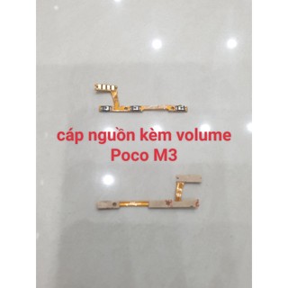 Cáp nguồn kèm volume xiaomi poco m3 / redmi 9t 4g / redmi note 9 4g