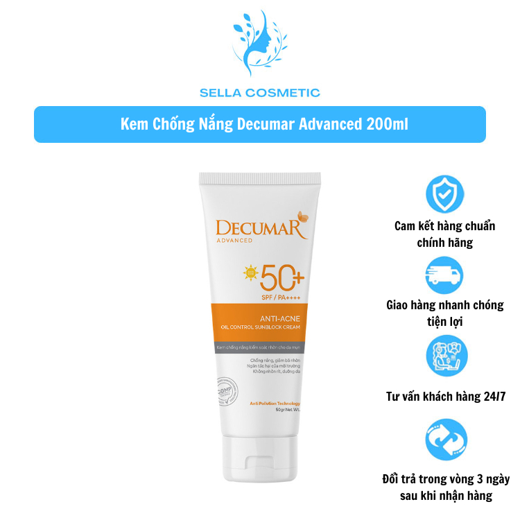 Kem Chống Nắng Decumar Advanced 200ml – KCN003