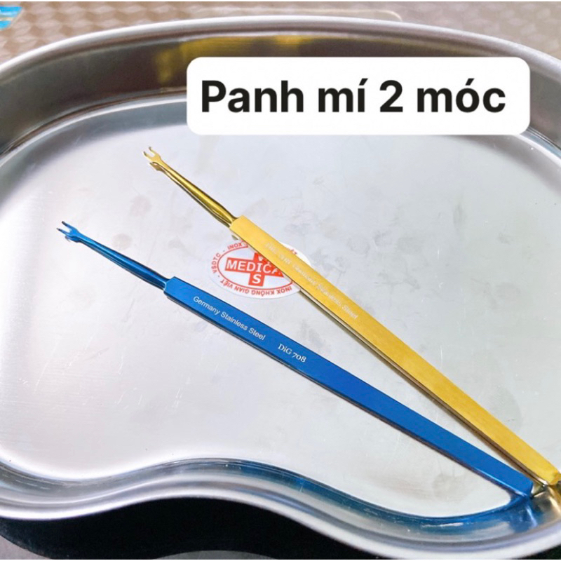 Cây banh móc 2 , đầu siêu nhỏ , banh mí , kéo mí phẫu thuật thẩm mỹ