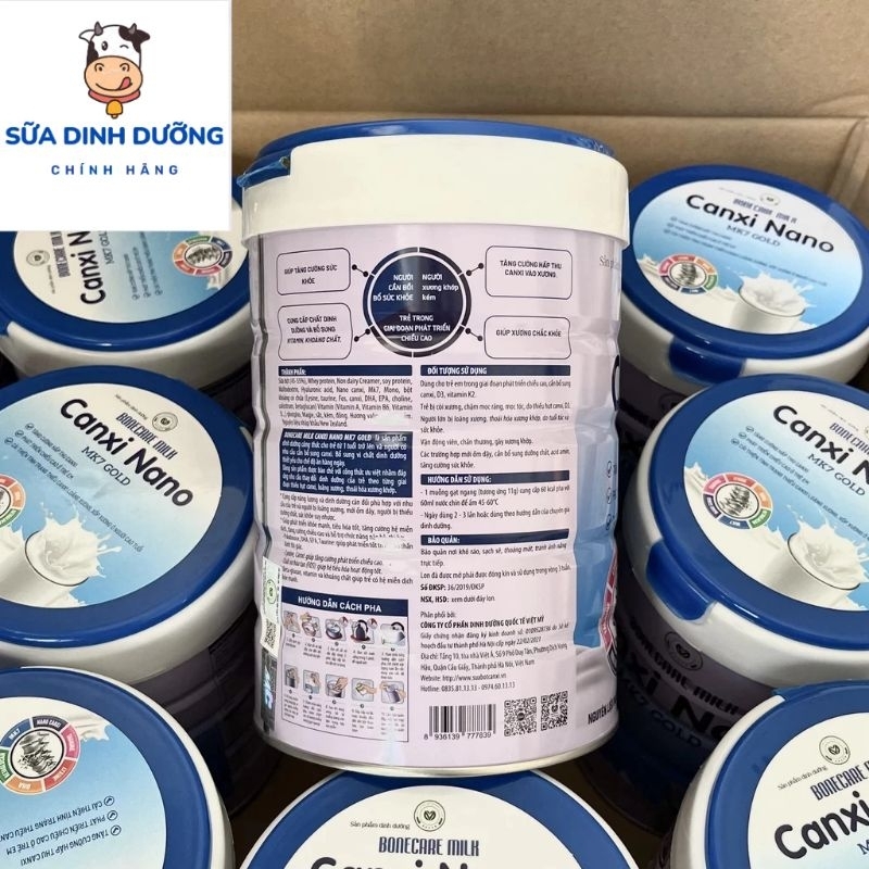 Sữa Canxi Nano Mk7 Gold 900g Bổ sung canxi cho người già