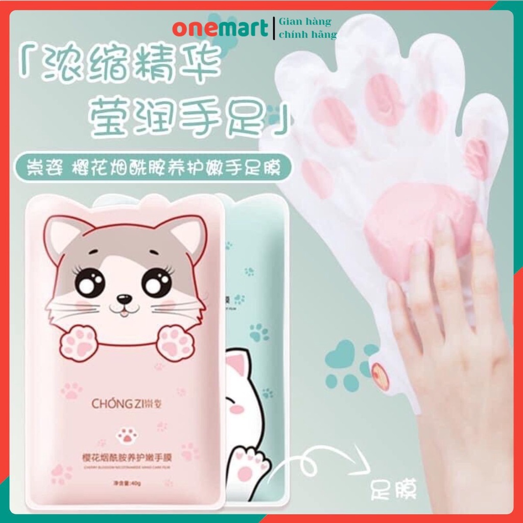 Mặt Nạ Ủ Tay/Chân Mèo ChongZi Dưỡng Ấm, Cải Thiện Da Khô Nứt Nẻ, Chống Lão Hóa - OneMart