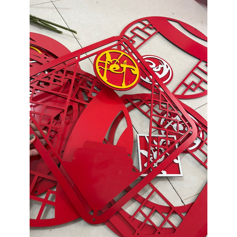 Khung hoa trang trí tết