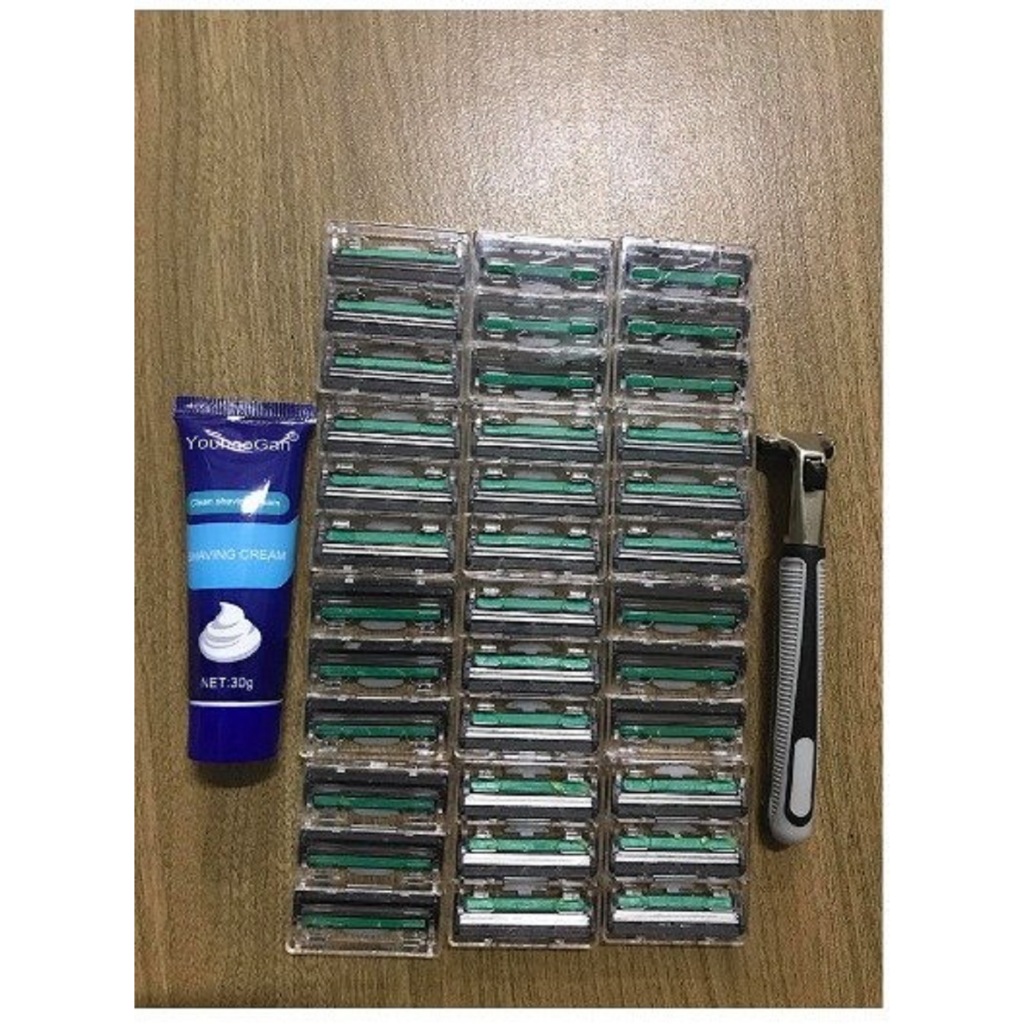 SET DAO CẠO RÂU 36 LƯỠI KÈM TUÝP KEM