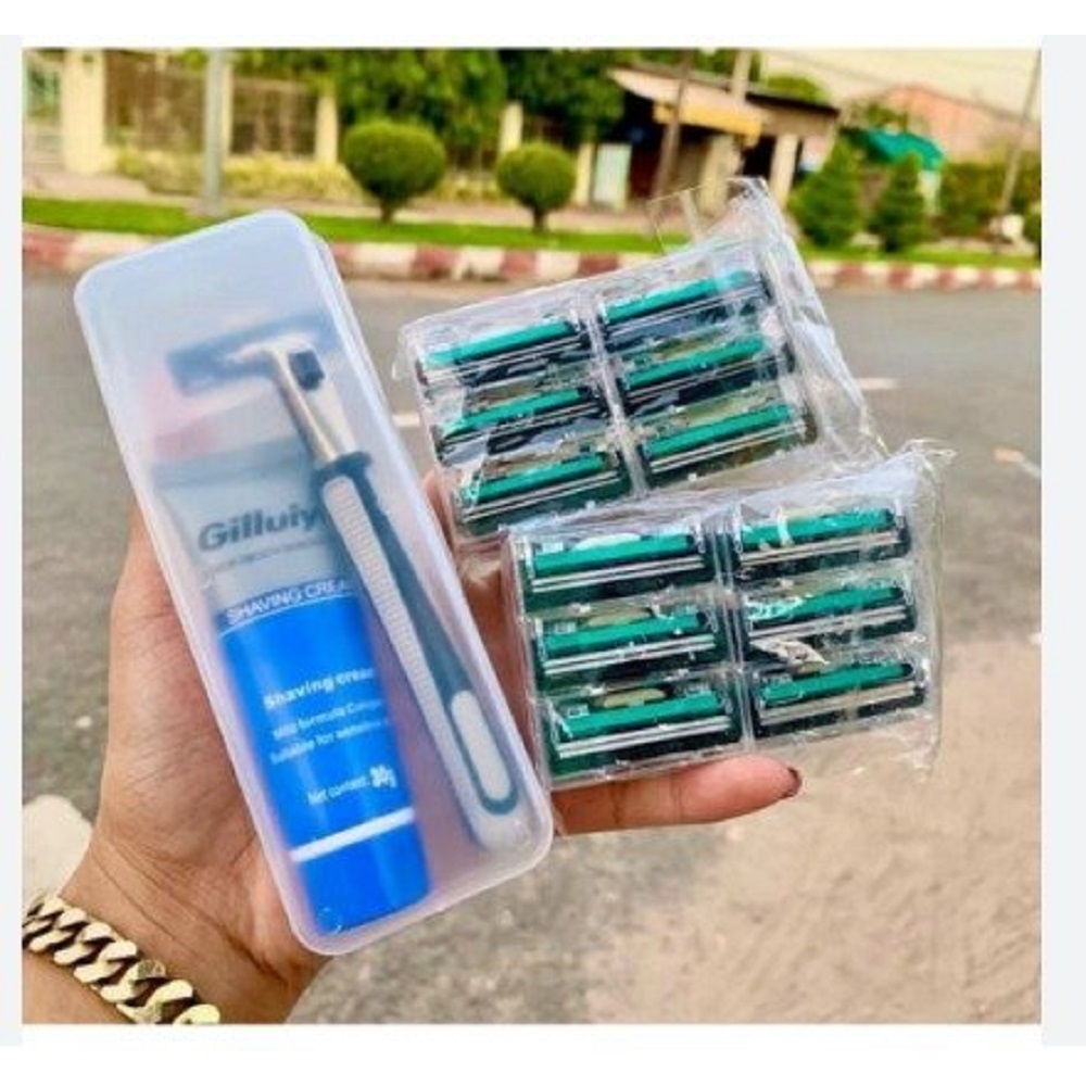 SET DAO CẠO RÂU 36 LƯỠI KÈM TUÝP KEM