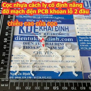 100 cái Cọc nhựa cách ly cố định nâng đỡ mạch đện PCB khoan lỗ 2 đầu XL-5 L-10 XL-16 XL-28 cao 5mm ~ 28mm kde0432