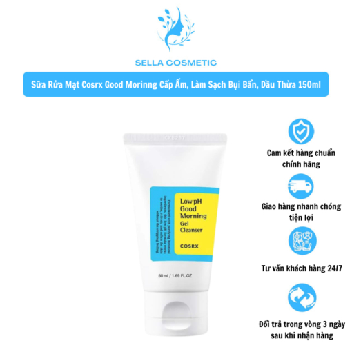 Sữa Rửa Mặt Cosrx Good Morinng Cấp Ẩm, Làm Sạch Bụi Bẩn, Dầu Thừa 150ml-SRM001