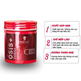 Sáp vuốt tóc nam tạo kiểu, Wax tóc osis, Dễ vuốt dễ vào nếp giữ nếp lâu