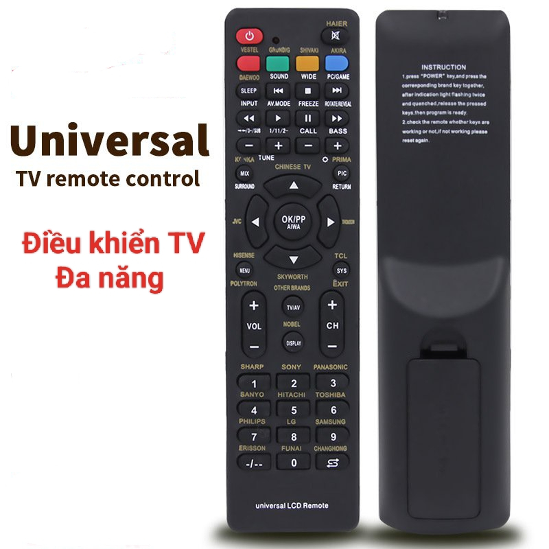 Remote Tivi đa năng - Điều khiển TV đa năng.