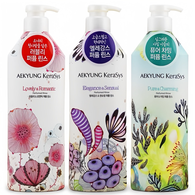 [HSD 5/24] Dầu xả nước hoa Aekyung KeraSys Hàn Quốc phục hồi tóc khô xơ mềm mượt 600ml
