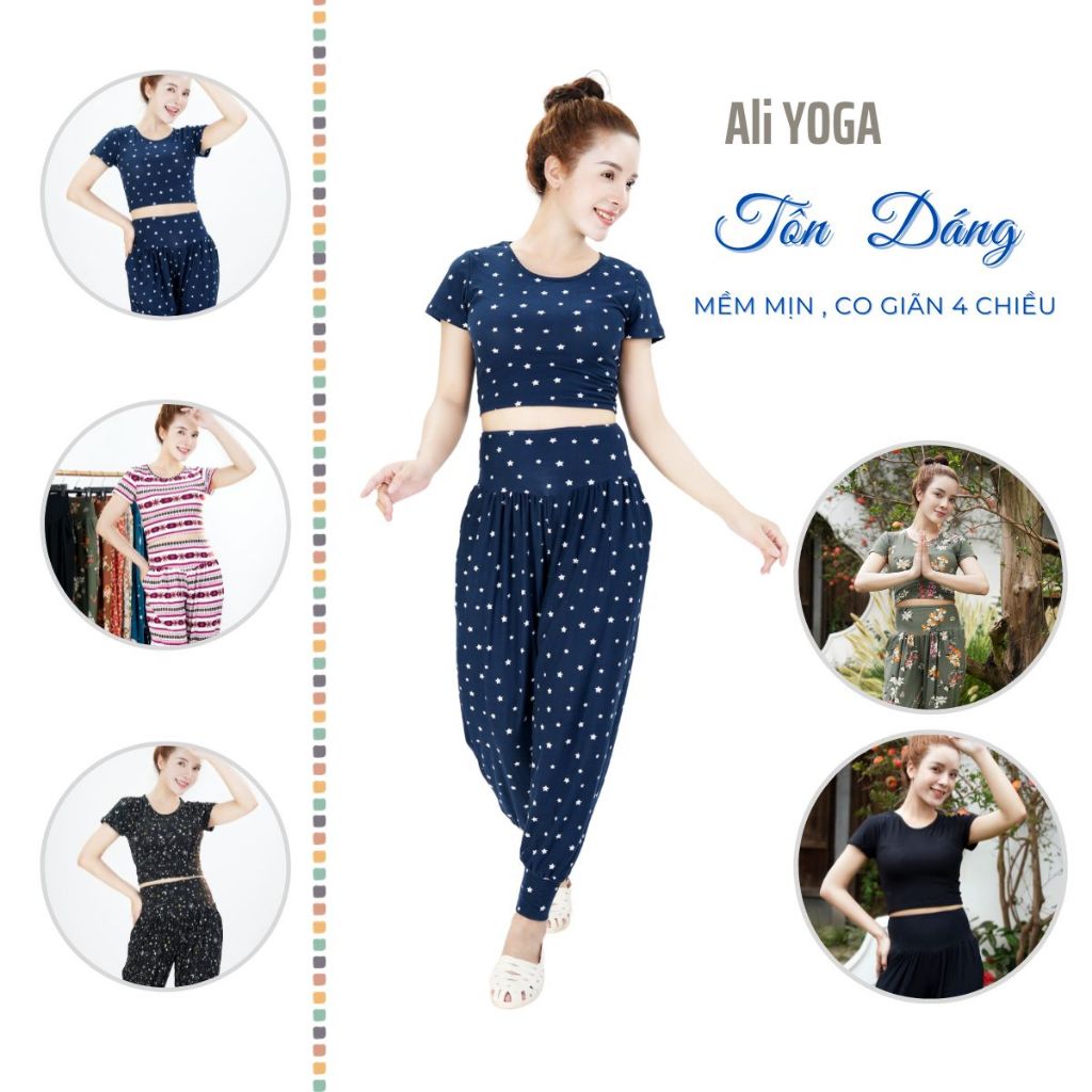Bộ Alibaba Tập Yoga Rumba - Set Đồ Tập Họa Tiết Hoa Văn - Loci Shop