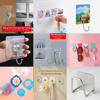 Móc treo đồ dán tường siêu dính siêu chịu lực - móc treo đồ nhiều mẫu