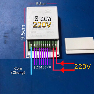 Mạch khiển Led 220v 8 cổng(Hiệu ứng sóng nước)