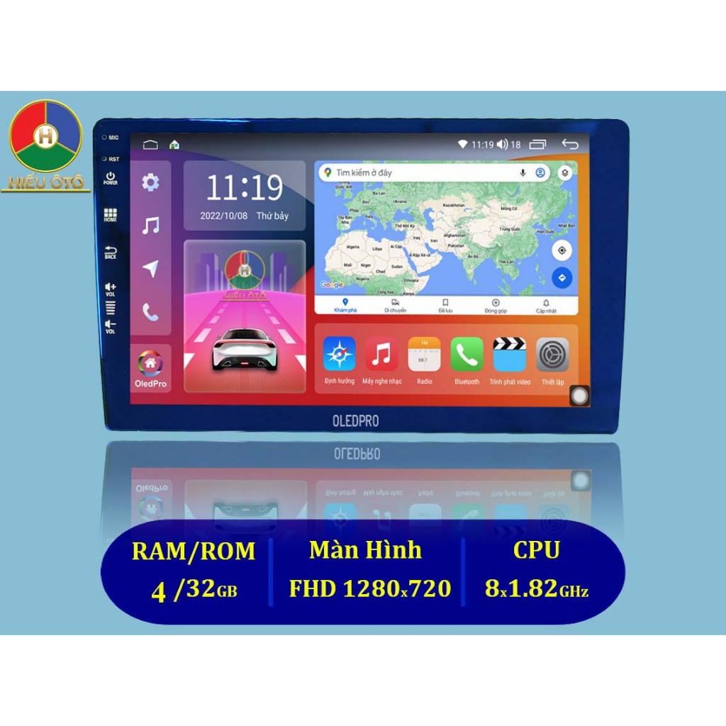 Màn Hình DVD Android Ô tô Oledpro X4 Và X4S Kèm Camera 360  -  Cấu Hình Ram 4Gb Rom 32GB