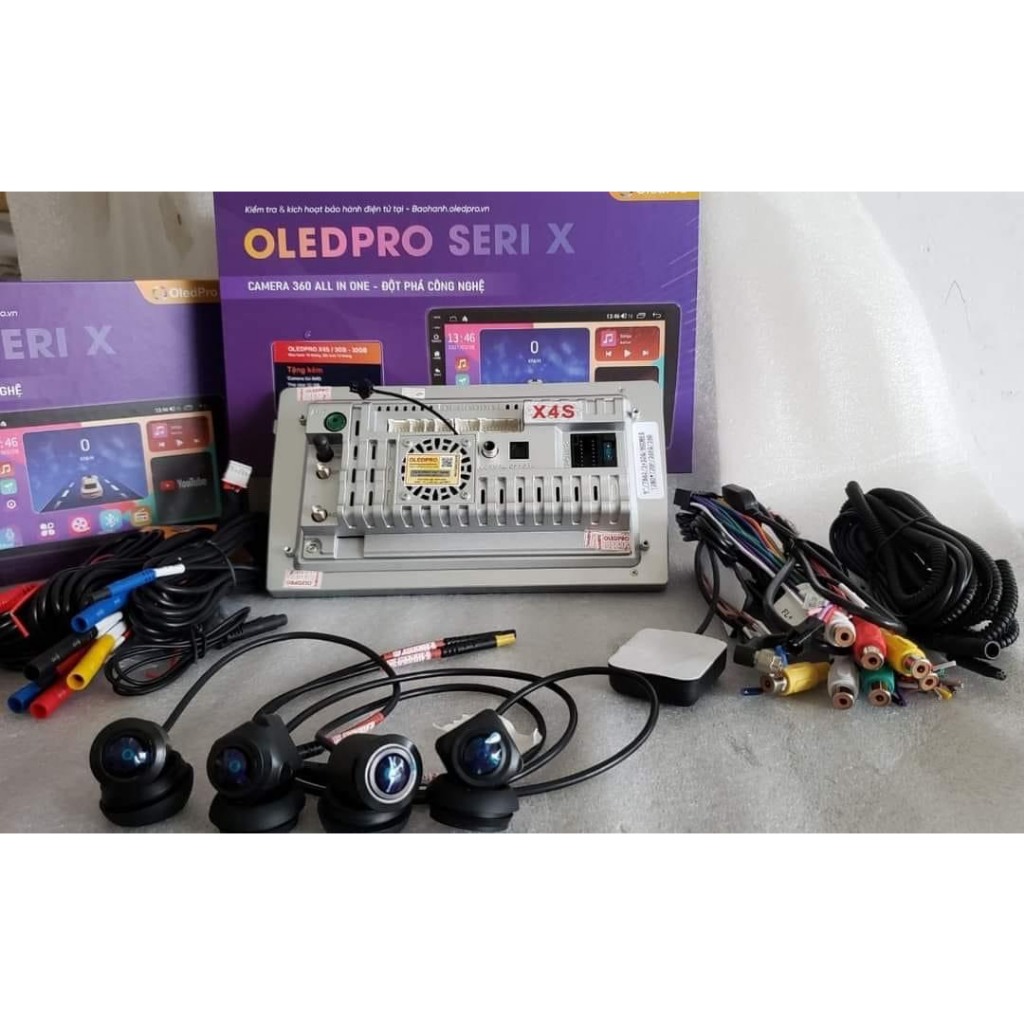 Màn Hình DVD Android Ô tô Oledpro X4 Và X4S Kèm Camera 360  -  Cấu Hình Ram 4Gb Rom 32GB