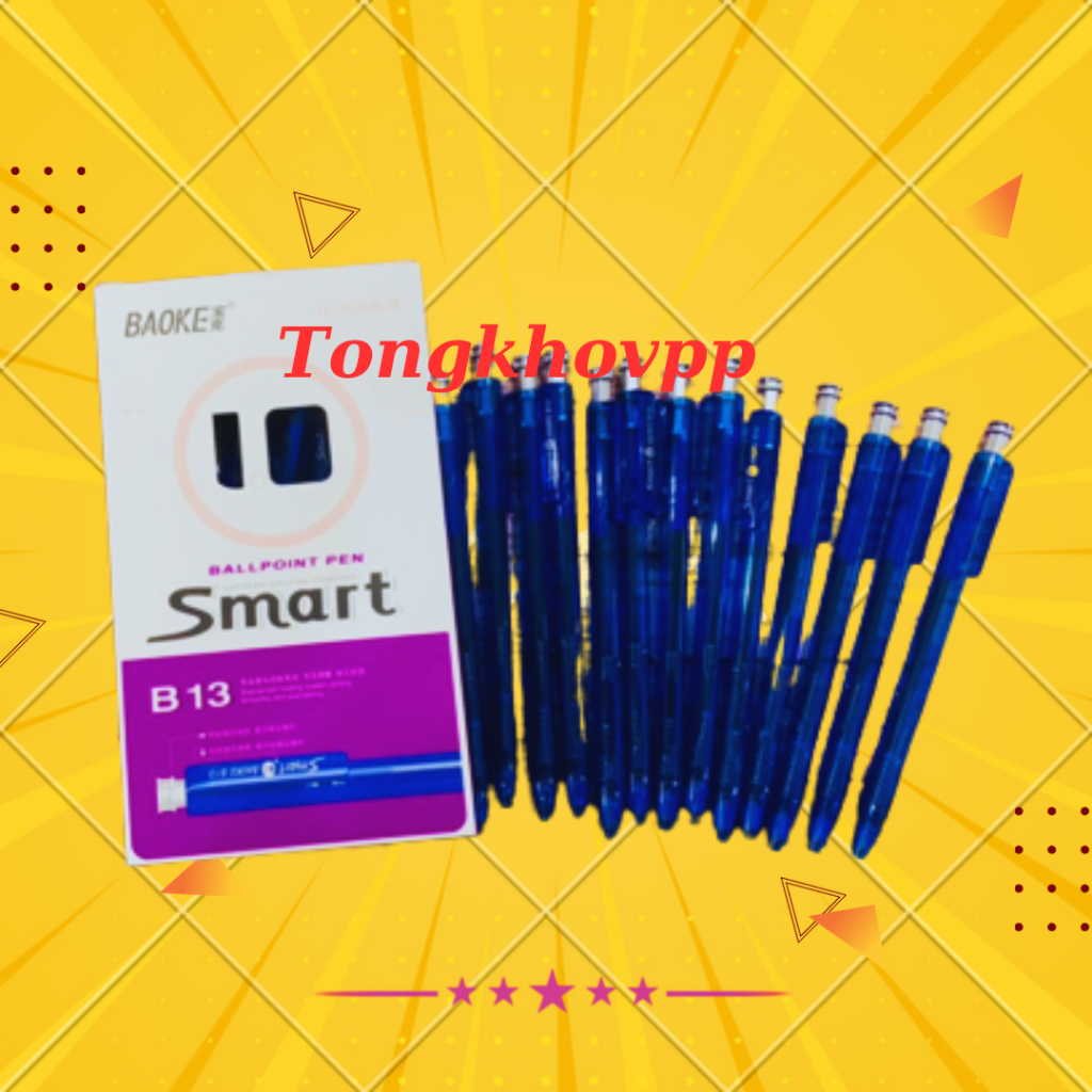 Bút bi BAOKE B13 mực xanh,mực đen ngòi 1.0mm