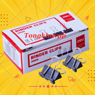 Kẹp bướm Deli-Kẹp đen 51mm( hộp 12 chiếc)