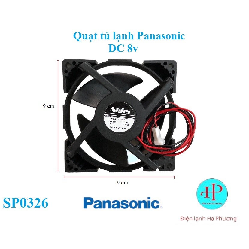 Quạt tủ lạnh Panasonic - Quạt tản nhiệt tủ lạnh Panasonic 9x9cm - Mới hãng - F92