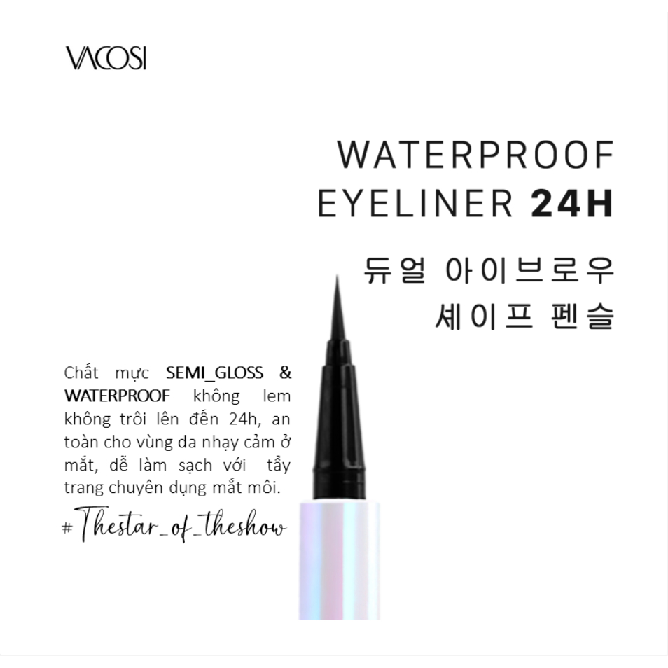 Kẻ Mắt Nước Vacosi 24h Waterproof Pen