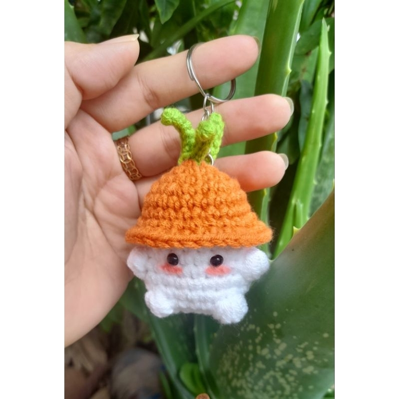 Móc khóa len nấm🍄 đội mũ