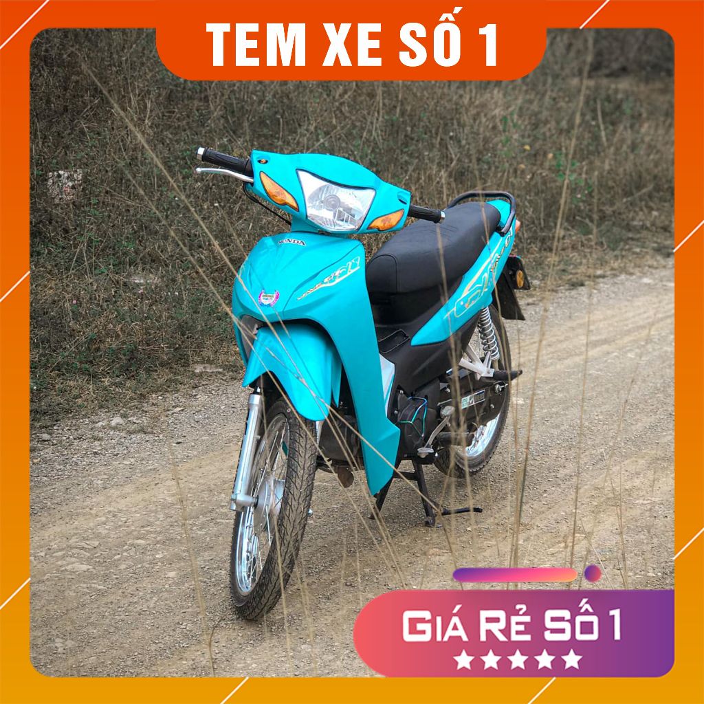Tem xe wave (Tem trùm Xe Máy xanh lục bảo Wave 50cc-110cc) chất liệu cao cấp,chống bay mầu