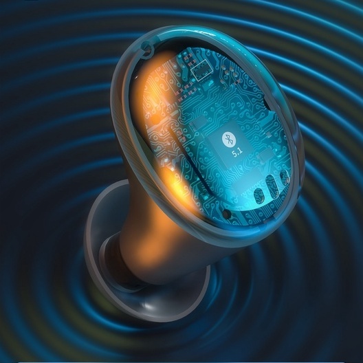 Tai nghe nhét tai bluetooth 5.1 WEKOME TWS V36 kết nối nhanh - kích thước nhỏ gọn