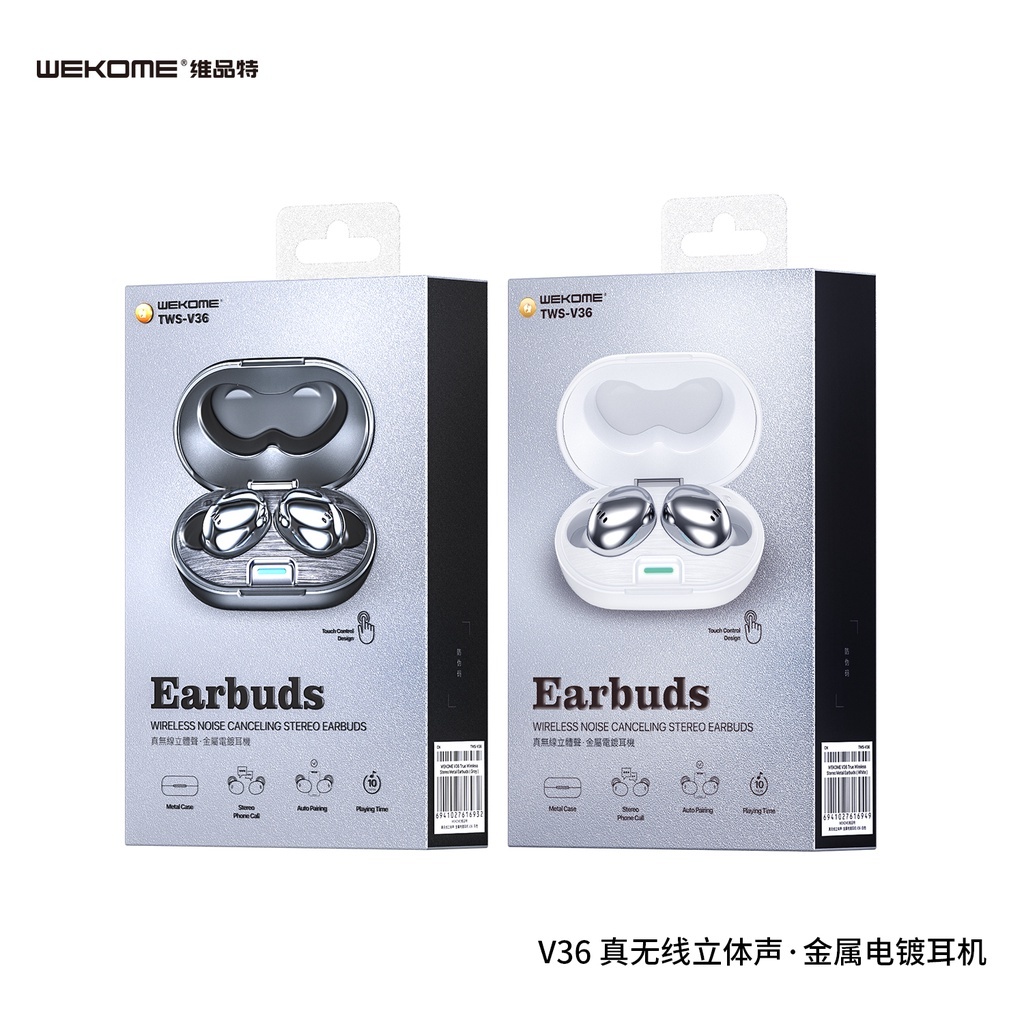 Tai nghe nhét tai bluetooth 5.1 WEKOME TWS V36 kết nối nhanh - kích thước nhỏ gọn