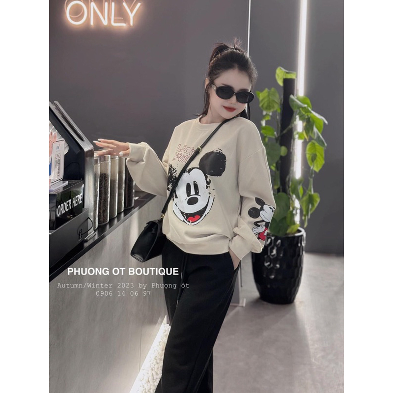 Set bộ mickey chất liệu nỉ 2 da dày đẹp không xù kèm ảnh thật