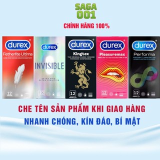 Bao Cao Su Durex Pleasuremax, Invisible, Performa, Fetherlite Ultima, Kingtex  Hộp 12c, 1c  Bcs Đủ Loại