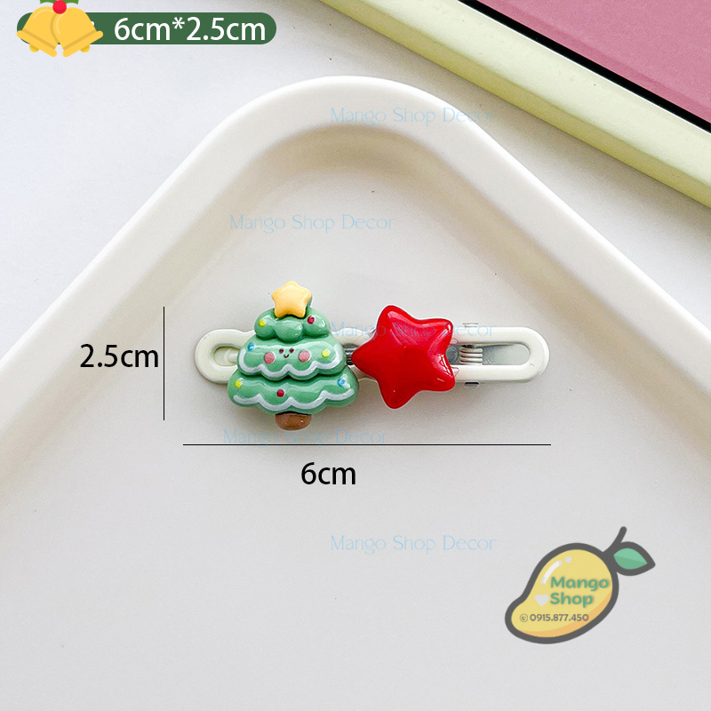 Set Kẹp Tóc Giáng Sinh Đáng Yêu Icon Cute Làm Quà Tặng Giáng Sinh Noel