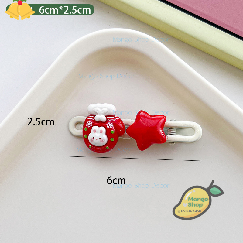 Set Kẹp Tóc Giáng Sinh Đáng Yêu Icon Cute Làm Quà Tặng Giáng Sinh Noel