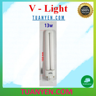 [Hỏa Tốc] Bóng Đèn Compact V-Light PL 13W - Ánh Sáng Trắng- Ánh Sáng Vàng
