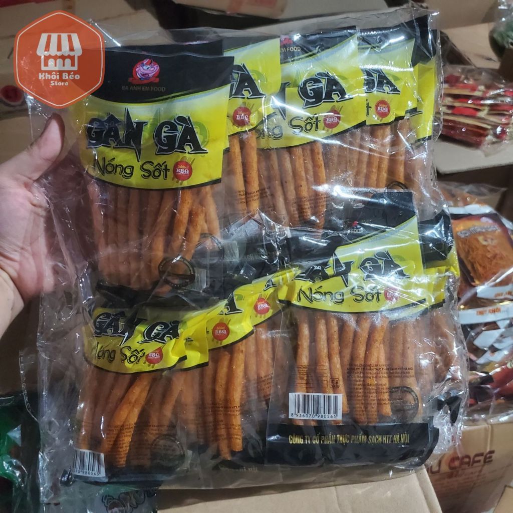 Sỉ bịch 30 gói Snack Gân gà nóng sốt Ba Anh Em food