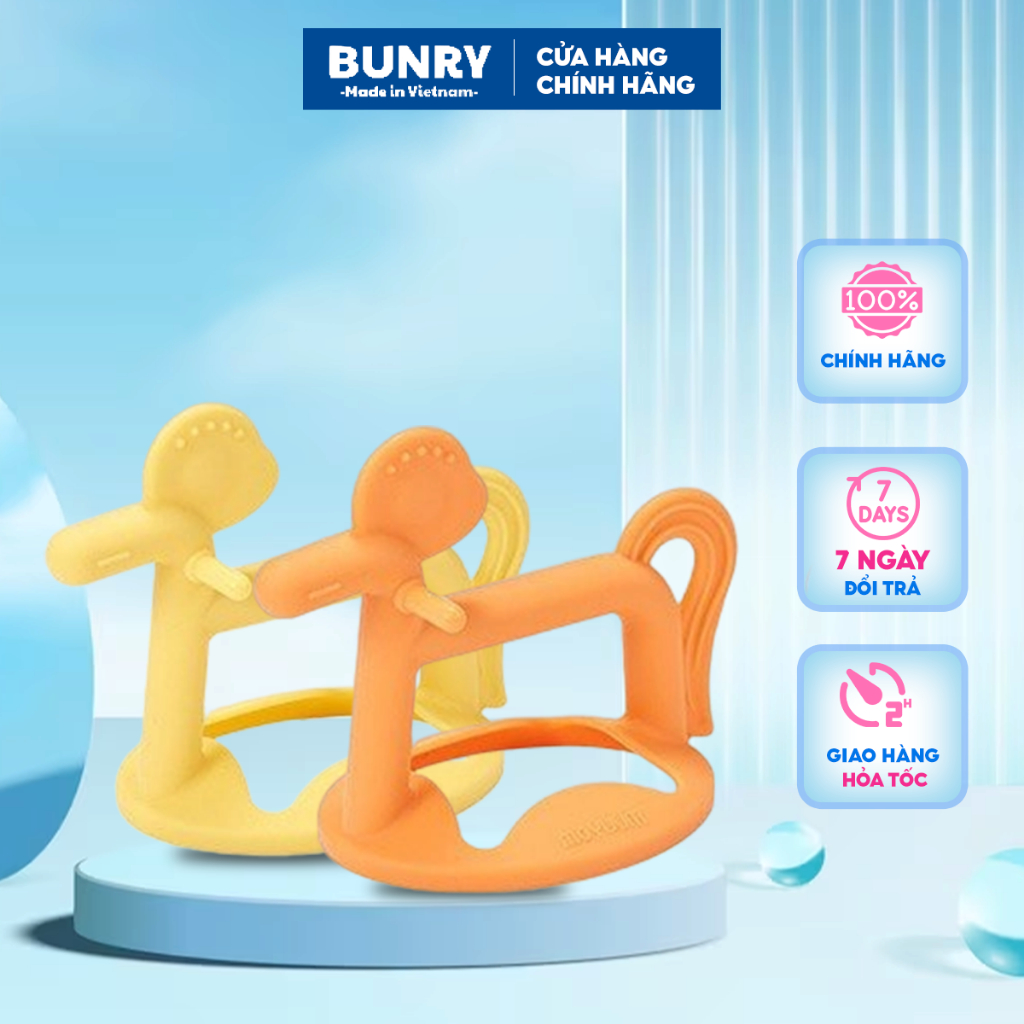 Gặm nướu Moyuum cao cấp siêu mềm không mùi không chứa BPA an toàn cho bé, gặm nướu Moyuum Hàn Quốc cho bé tập cầm nắm