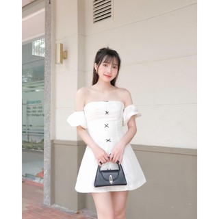 Đầm bigsize cúp nguc dáng ngắn tay rời xinh yêu ( Thời trang Vicky G - Anitagreen ) HN481123