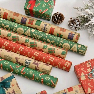 Giấy bọc quà giáng sinh noel