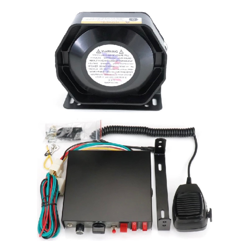 Bộ Còi Hú Amply X5 và Loa Dẹt Kim Loại Dùng Cho Xe Chuyên Dụng