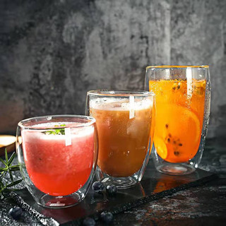Cốc thủy tinh 2 lớp chịu nhiệt , ly cốc sinh tố đẹp , thủy tinh không chì