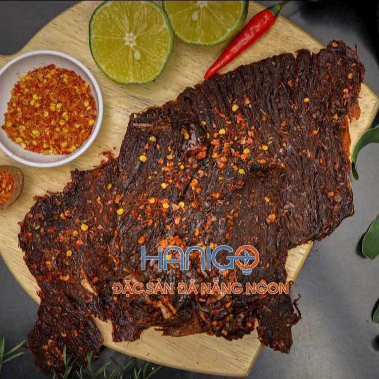 Bò Khô Miếng đặc sản Đà Nẵng Hanigo 500G - Khô Bò Miếng 100% Thịt Bò Tươi- Gia Vị Tự Nhiên
