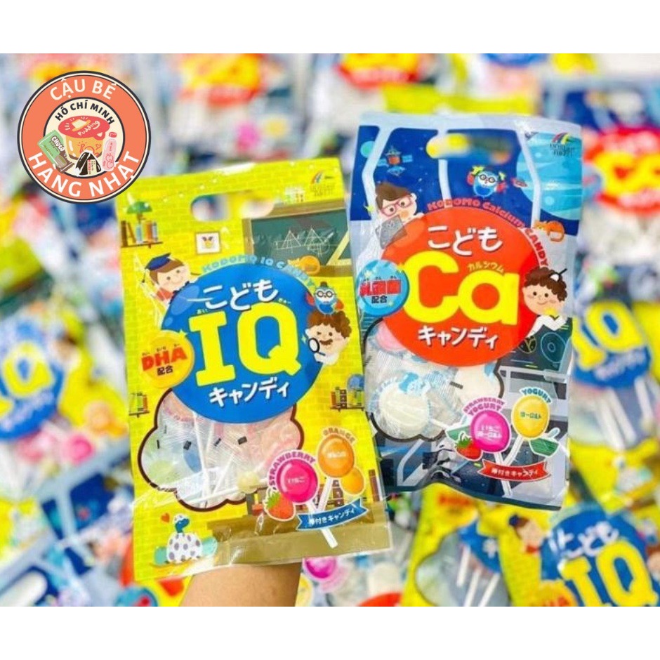 Kẹo Mút "Kodomo IQ và CA" Nhật Bản: Sự Kết Hợp Thông Minh Của DHA và Canxi Cho Trẻ Em bịch 10 cây