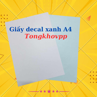 Giấy Đề Can Đế Xanh A4-- Đề can xanh Oji