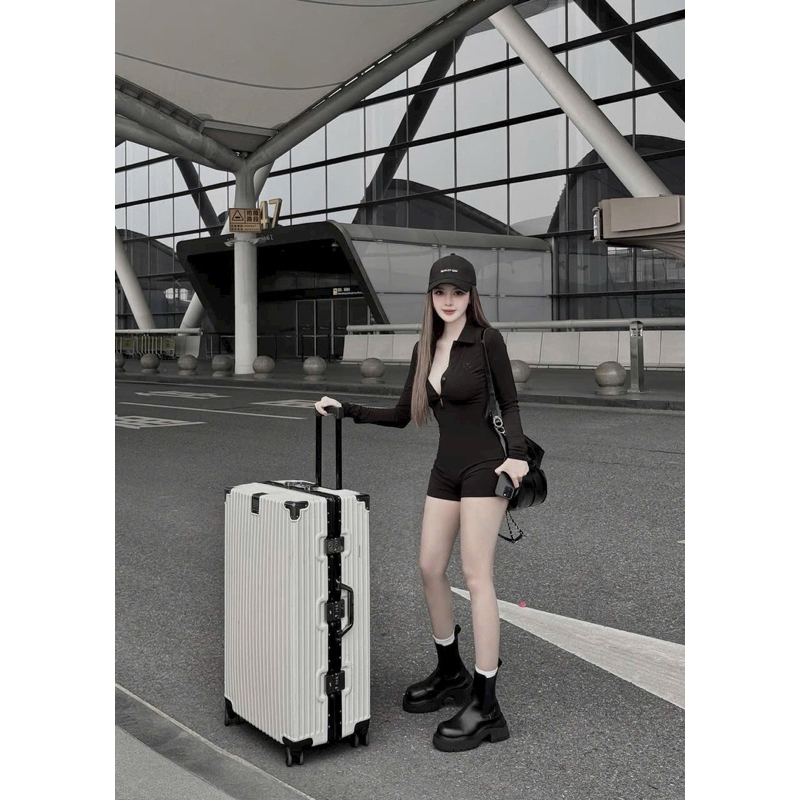 Bodysuit Tay Dài Cài Nút Ngực, Đồ Body Liền Thân Tay Dài