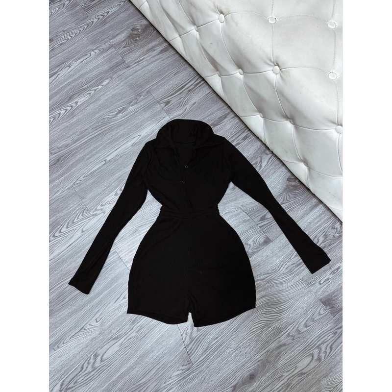 Bodysuit Tay Dài Cài Nút Ngực, Đồ Body Liền Thân Tay Dài