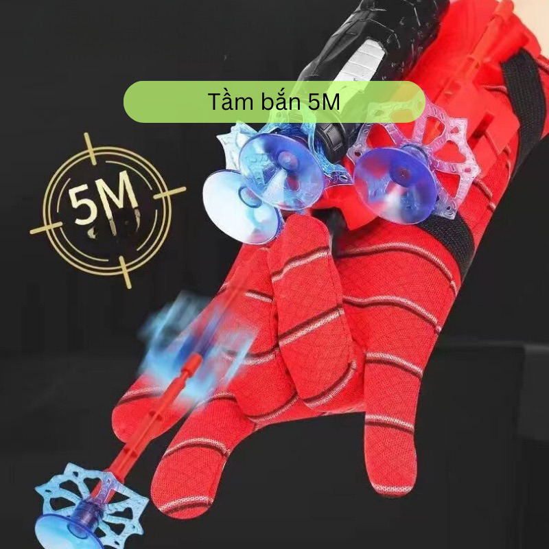 Đồ Chơi Spider Man Găng Tay Người Nhện Bắn Tơ Độc Đáo Siêu Nhân Nhện Cho Bé